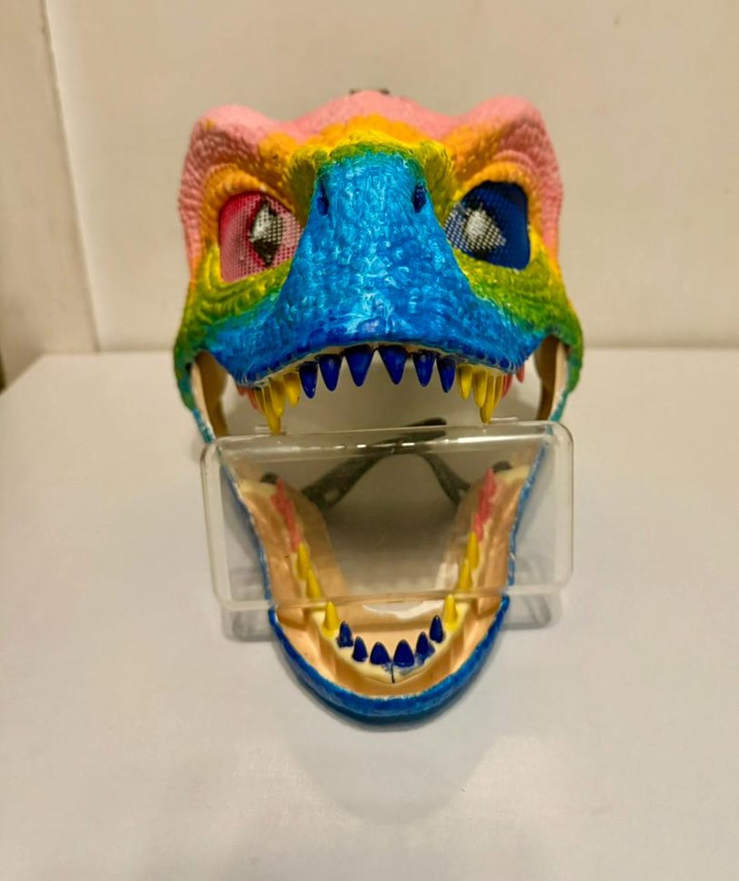 Hand-painted Rainbow Raptor Mask - One of a Kind - Etsy