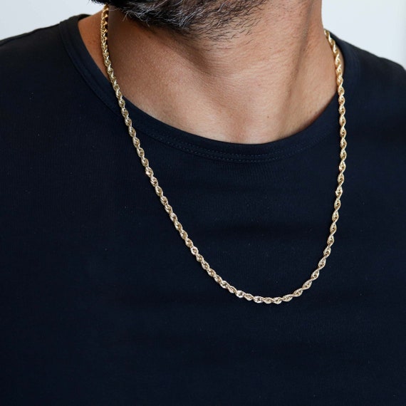 Gold Rope Chain, Rope Necklace, 10k Rope Chain, Rope Chain