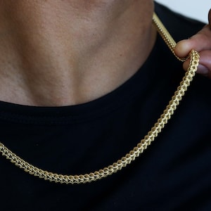 Franco Gold Chain, Franco Chain, Gold Franco Chain, Necklace For Men Necklace, 10k Gold Necklace