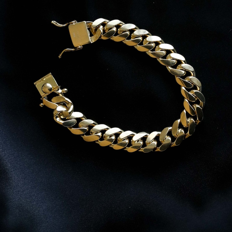 Bracciale Cuban Link Iced Out In Ottone Miami Con Diamanti, Catena Cubana Da 12mm, Bracciali Hip Hop Da Uomo - Foto 10