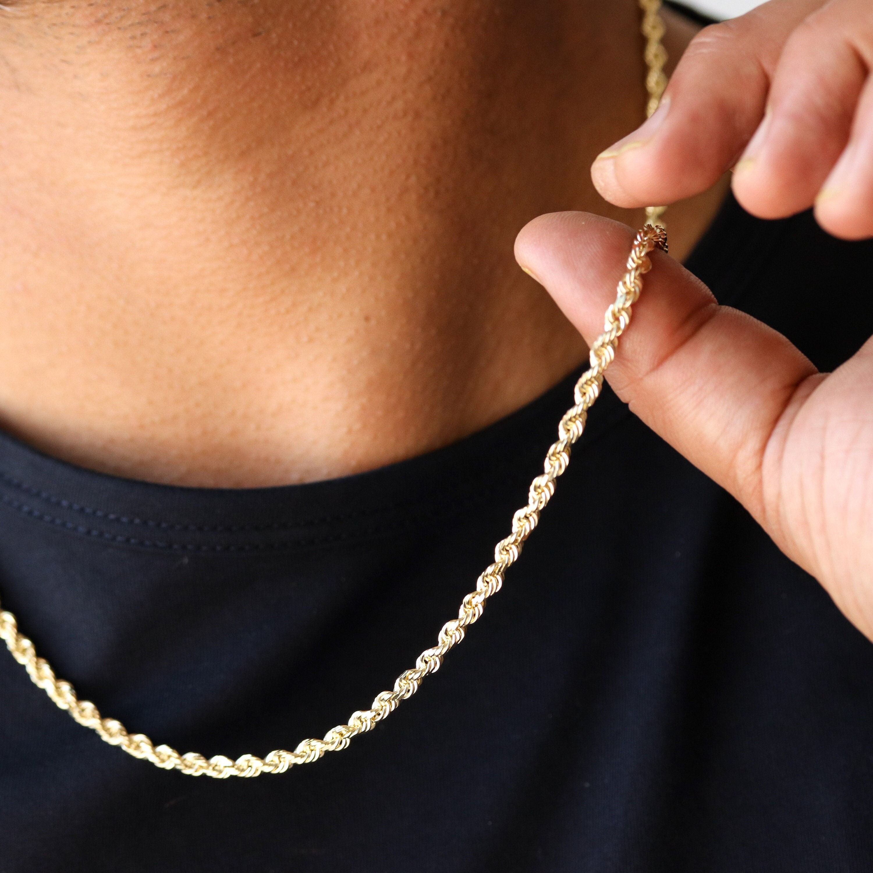 Rope Chain Necklace Gold Rope Chain, Rope Necklace Chain, Rope 