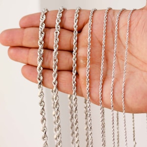 Rope Chain, Gold Rope Chain, 14K Gold Rope Chain, Gold Rope Chain Necklace, Rope Chain Necklace, 14K Rope Chain White Gold
