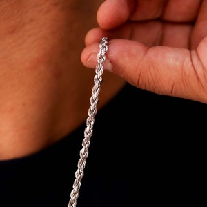 Rope Chain, Gold Rope Chain, 14K Gold Rope Chain, Gold Rope Chain Necklace, Rope Chain Necklace, 14K Rope Chain White Gold