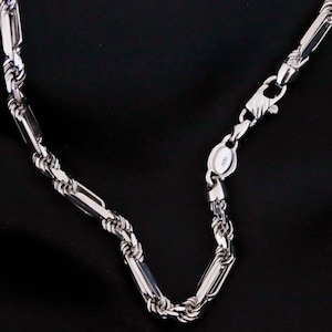 Milano Chain, Figarope Chain, Solid Gold Chain 14k Gold Necklace, 14k Solid Gold Chain Necklace For Men, White Gold Necklace