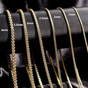 Gold Franco Chain, Franco Chain, Gold Franco, 14K Gold Franco, 14K Franco Chain, Real Gold Necklace, 14K Gold Necklace
