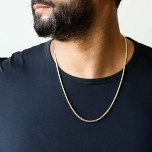 14K Gold Necklace, 14K Gold Chain, Real Gold Necklace, Real Gold Chain, 14K Chain Necklace, 14K Gold Wheat Chain, Gold Necklace