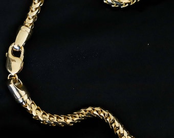 14k Franco Gold Chain, Solid Gold Chain 14k Franco Chain, Gold Franco Chain, 14k Gold Chain Solid Gold Franco Chain, Mens Franco Chain