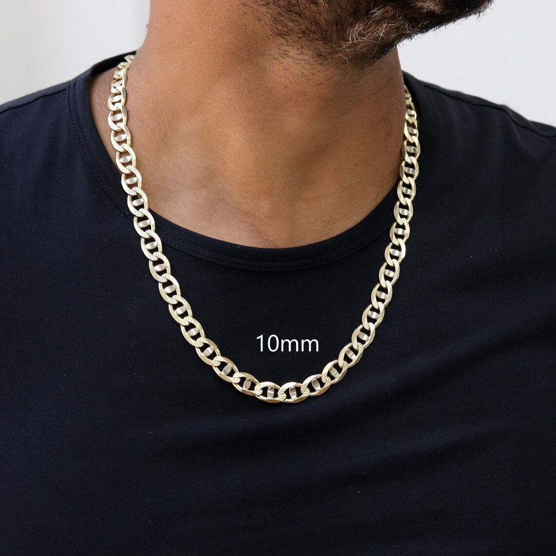 14K Gold Necklace 14K Gold Chain Solid Gold Necklace Solid Etsy