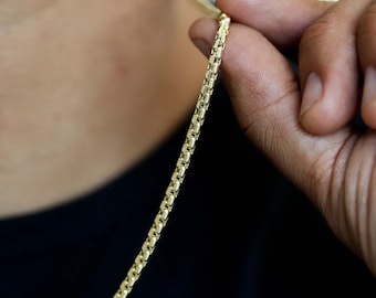 Mens Gold Box Chain - Etsy
