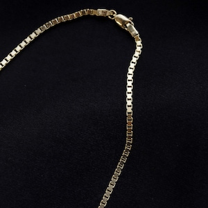 Box Chain, Gold Box Chain, Gold Box Chain Necklace, 14K Gold Box Chain, Box Chain Necklace, Mens Box Chain Necklace, Solid Box Chain