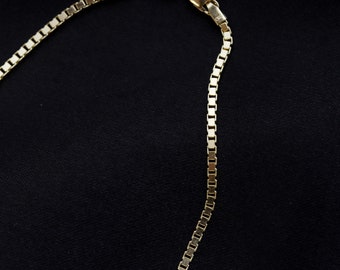14K Gold Necklace, 14K Gold Chain, Solid Gold Necklace, Solid Gold Chain, 14K Gold Chain Necklace, 14K Gold Box Chain