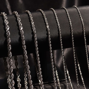 Rope Chain, Gold Rope Chain, 14K Gold Rope Chain, Gold Rope Chain Necklace, Rope Chain Necklace, 14K Rope Chain White Gold