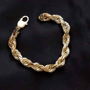 14K Gold Bracelet, Mens Gold Bracelet 14K, 14K Bracelet, Gold Bracelet 14K, 14K Chain Bracelet, Mens 14K Gold Bracelet