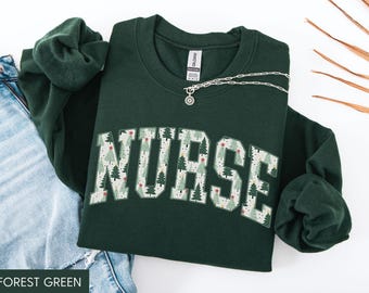 Nurse Christmas Sweatshirt, RN Christmas Sweatshirt, Christmas Nursing Sweatshirt, Christmas Nurse Sweater, Nurse Crewneck, Gift for Nurse