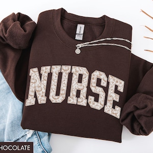 Nurse Fall Sweatshirt, Nurse Fall Sweater, Toile Fall Nurse Shirt, Cute Autumn Nurse Sweatshirt, Trendy Fall Sweater for Nurse