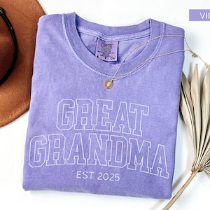 Custom Great Grandma Shirt, Great Grandma Tshirt, Great Grandma Tee, Pregnancy Announcement Shirt, Great Grandma To Be, Great Grandma Gift