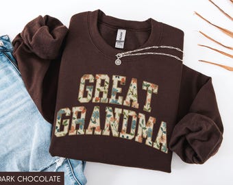 Great Grandma Sweatshirt, Floral Great Grandma Sweatshirt, Great Grandma Crewneck, Great Grandma Sweater, Gift for Great Grandma