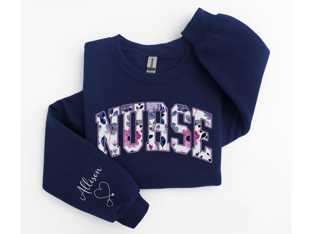 Docter Nurse Pattern Print Women Off Shoulder Sweatshirt