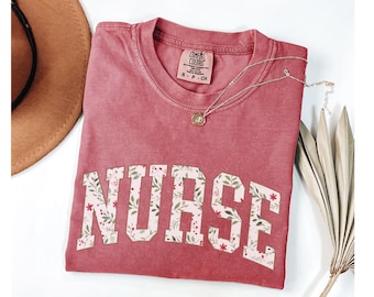 Nurse Comfort Colors® Christmas Shirt, Christmas Nurse Shirt, RN Shirt, Nurse Crewneck, Nursing Student, Nurse Appreciation, Gift For Nurse
