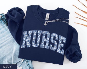 Christmas Nurse Sweatshirt, RN Christmas Sweatshirt, Holiday Nurse Shirt, Christmas Nursing Sweater, Nurse Christmas Crewneck