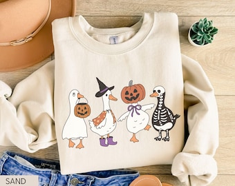 Halloween Goose Sweatshirt, Funny Halloween Shirt, Halloween Goose Sweater, Goose Halloween Shirt, Funny Goose Shirt, Halloween Gift