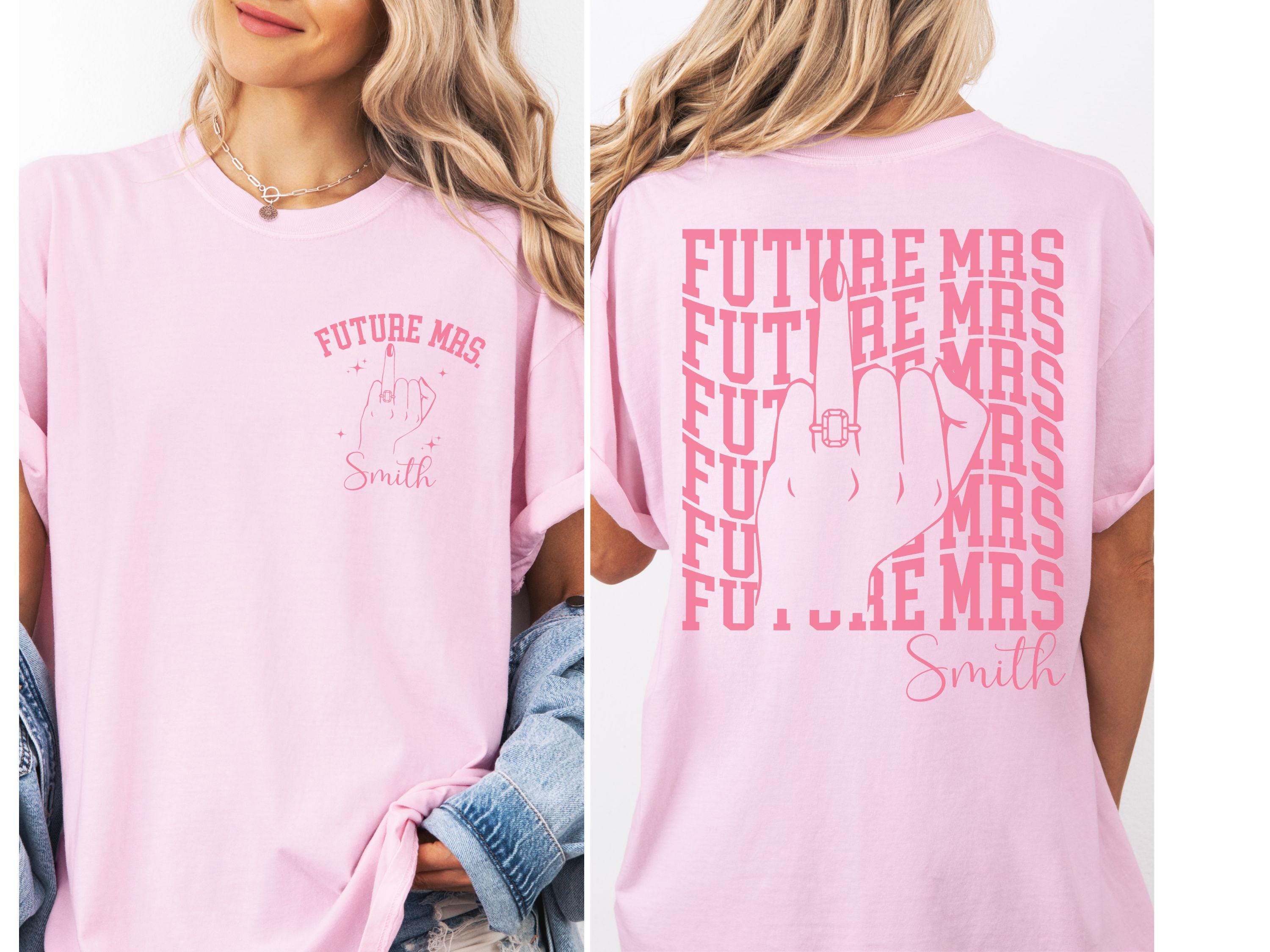 Custom Future Mrs Shirt Comfort Colors Bachelorette Party Tee, Bride Shirt, Personalized Future Mrs Tshirt, Custom Bridal, Bride to Be Shirt