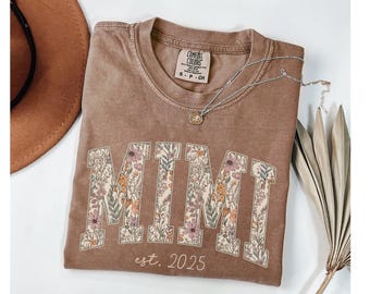 Custom Comfort Colors® Grandma Shirt, Mothers Day Gift, Gift for Grandmother, Nana Tee, Grandma Est Date Tshirt, Gigi Shirt, Mimi Shirt