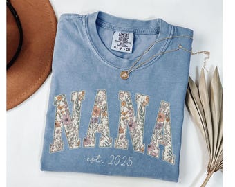 Custom Comfort Colors® Grandma Shirt, Mothers Day Gift, Gift for Grandmother, Nana Tee, Grandma Est Date Tshirt, Gigi Shirt, Mimi Shirt