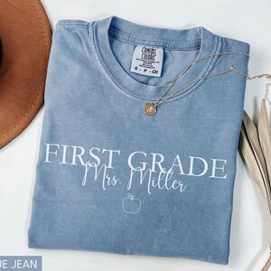 Custom First Grade Teacher Shirt Comfort Colors®, Teacher Team Shirt, 1st Grade Tee, Teaching Tshirts, New Teacher Gift, Back to School