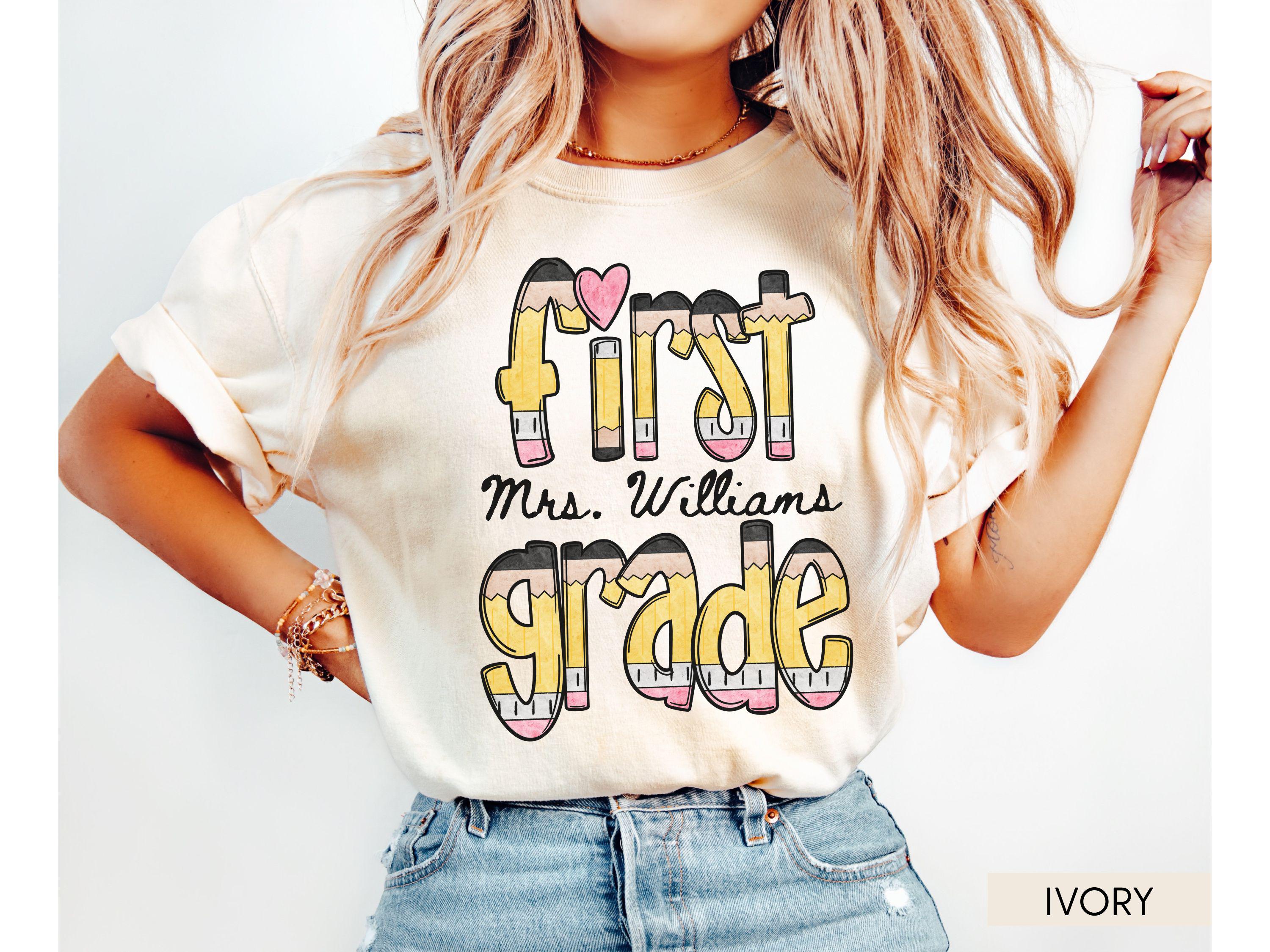 Custom First Grade Teacher Shirt Comfort Colors®, Teacher Team Shirt, 1st Grade Tee, Teaching Tshirts, New Teacher Gift, Back to School