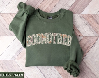 Godmother Sweatshirt, Godmother Sweater, Pregnancy Reveal to Friend, Godmother Gift from Goddaughter, Godmother Gift for Baptism
