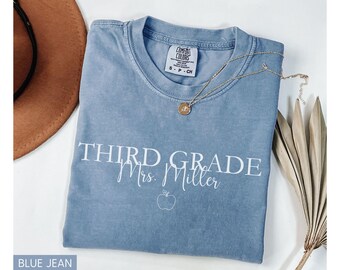 Custom Third Grade Teacher Shirt Comfort Colors®, Teacher Team Shirt, 3rd Grade Tee, Teaching Tshirts, New Teacher Gift, Back to School
