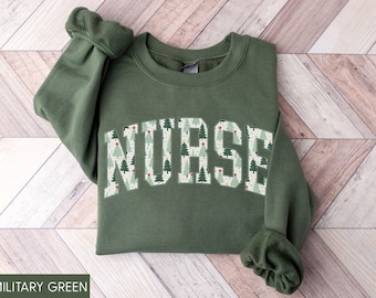 Nurse Christmas Sweatshirt, RN Christmas Sweatshirt, Christmas Nursing Sweatshirt, Christmas Nurse Sweater, Nurse Crewneck, Gift for Nurse