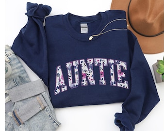 Auntie Sweatshirt, Floral Aunt Sweatshirt, Auntie Gifts, Auntie Sweater, Sister In Law Gift, Pregnancy Reveal, Aunt Gift from Niece