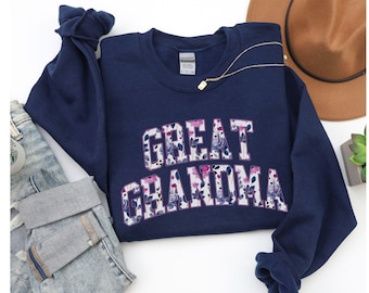 Great Grandma Sweatshirt, Floral Great Grandma Sweatshirt, Great Grandma Crewneck, Great Grandma Sweater, Gift for Great Grandma