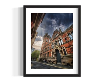 Manchester, LIMITED EDITION PRINT.  Architecture, Wall Art, Cityscape, Office Wall Art, Photography.