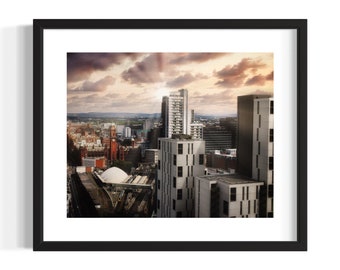 Manchester, LIMITED EDITION PRINT.  Architecture, Wall Art, Cityscape, Office Wall Art, Photography.