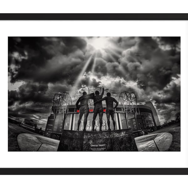 Manchester United Old Trafford, LIMITED EDITION PRINT.  Architecture, Wall Art, Cityscape, Office Wall Art, Photography.
