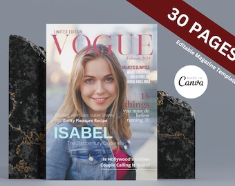 Personalizable 30-Page Canva Magazine Template – Customizable, Thoughtful Gift, Personalized gift, Instant Digital Download
