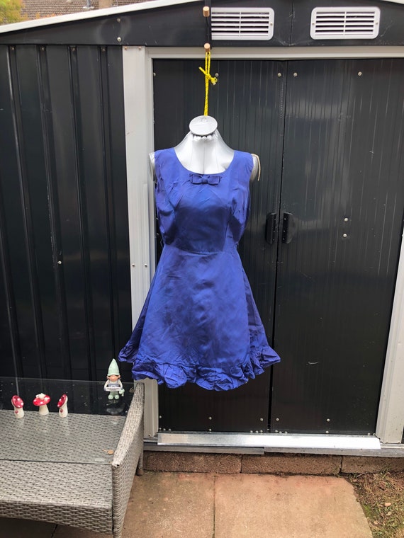 Morvic 1950s blue cocktail dress size 10/12