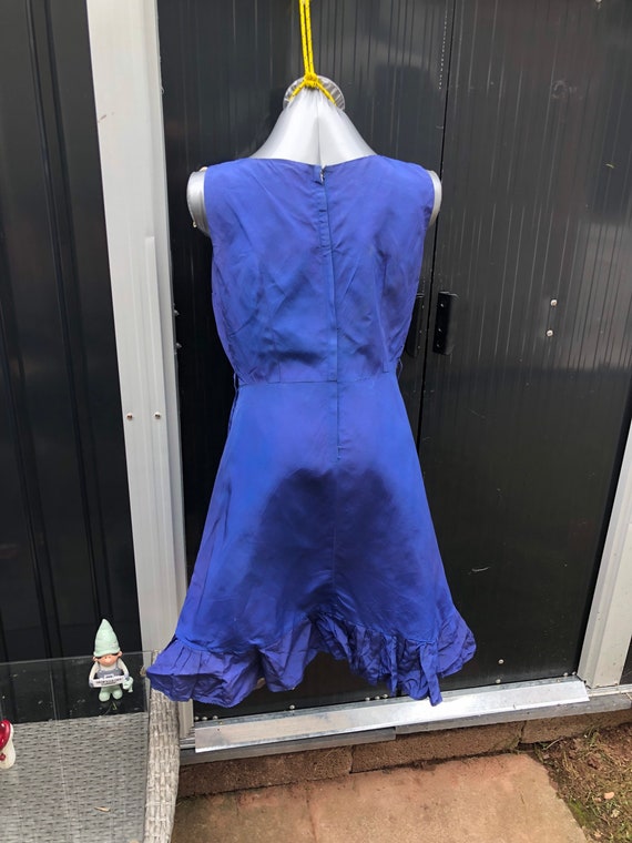 Morvic 1950s blue cocktail dress size 10/12 - image 2