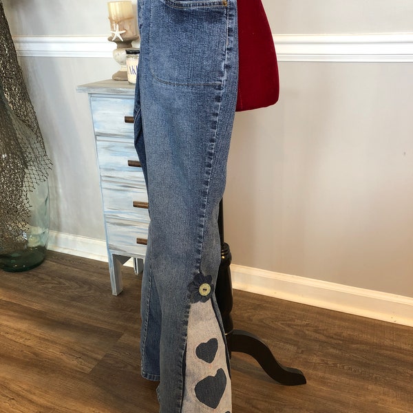 Reconstructed denim Jeans bellbottoms