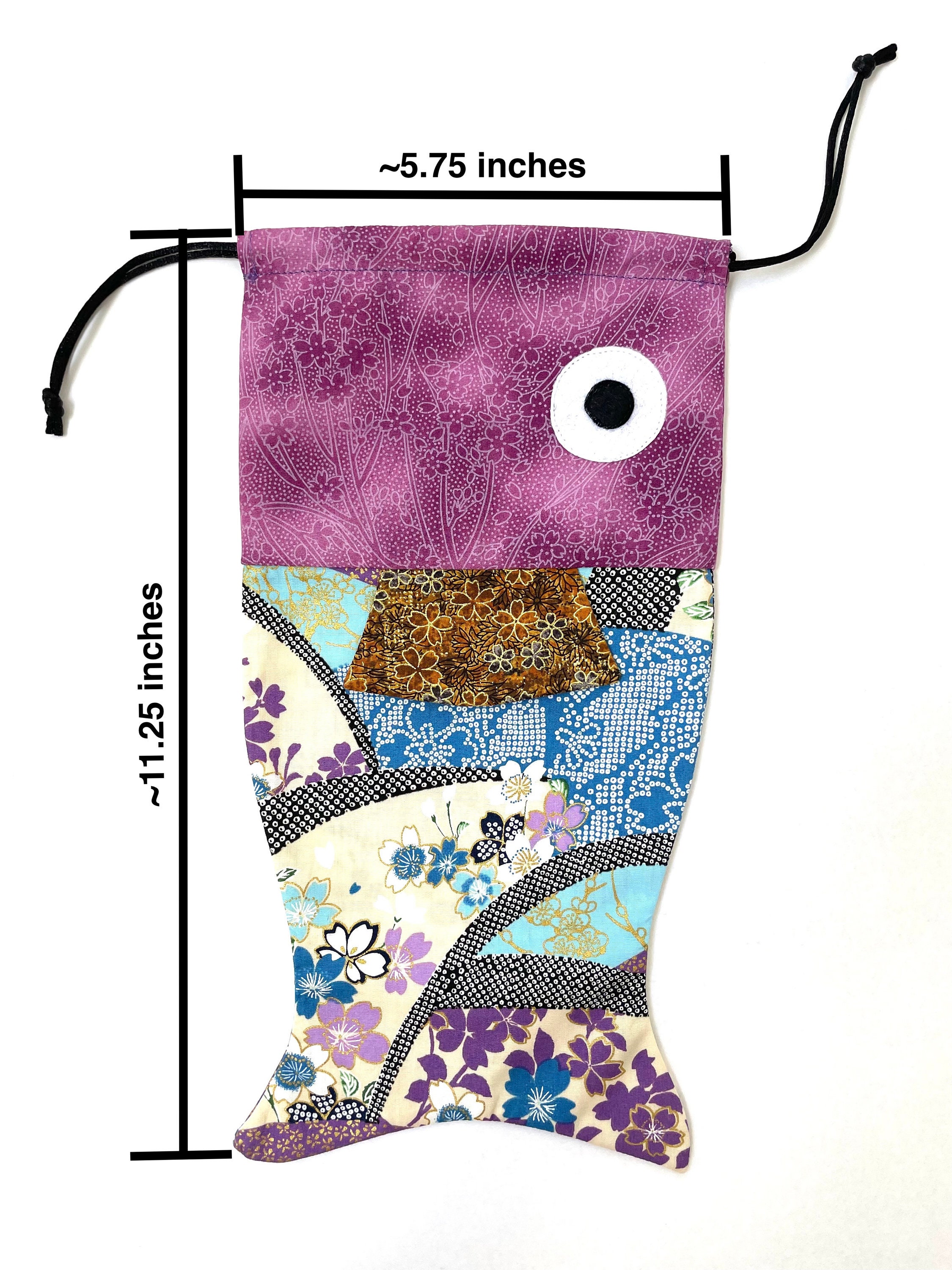 Fish Drawstring Bag Asian Print Drawstring Fish Bag - Etsy