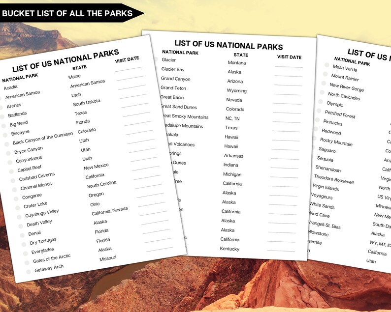 US National Parks Passport National Parks Journal National Etsy