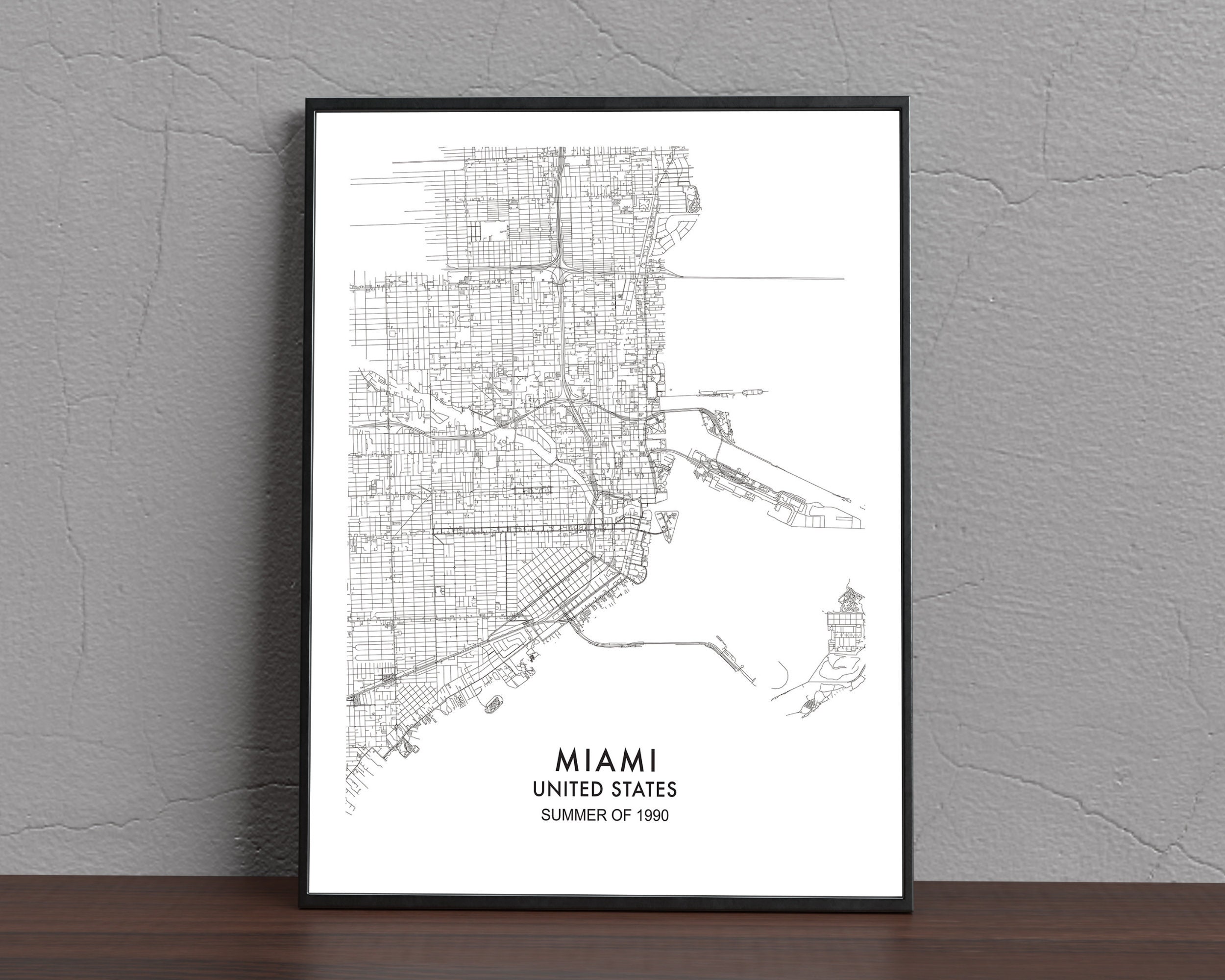 Custom City Map Any City Map - Il Fullxfull.4782156141 B834