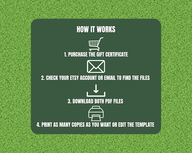Golf Gift Certificate, Printable Golfing Trip Voucher, Editable Golf ...