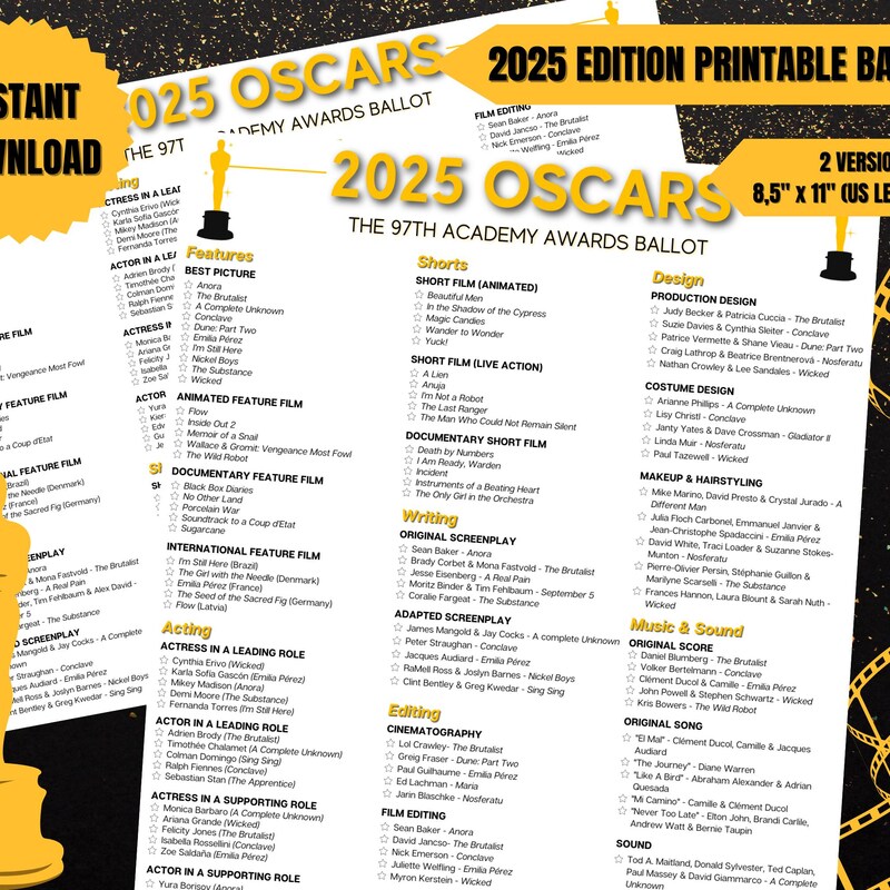 2025 Oscar Games Etsy UK