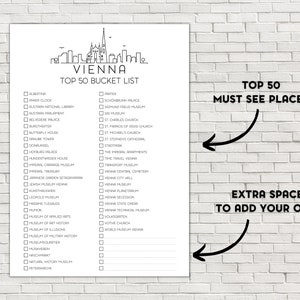 Vienna Printable Bucket List