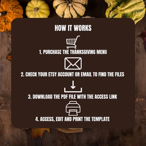 Editable Thanksgiving Menu Canva Template