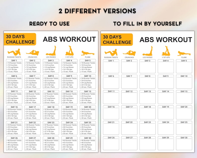 30 Day Ab Challenge To Lose Belly Fat 30 Days Abs Challenge, Lose Belly Fat Challenge, Abs Workout, Belly